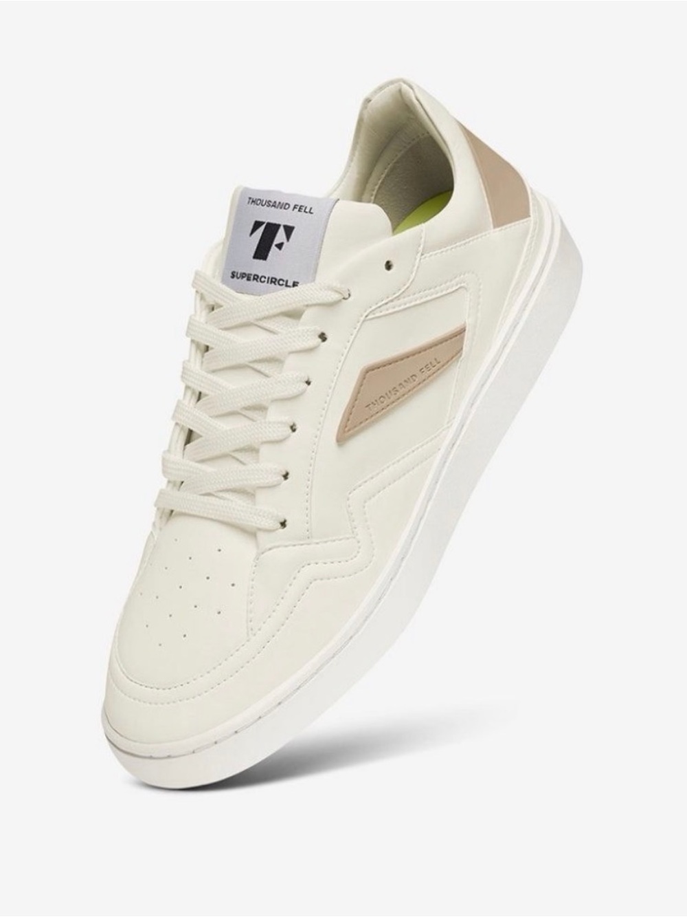 Thousand Fell Court Sneakers Bone Dune Sustainable Minimalist Leather W9 NWOB